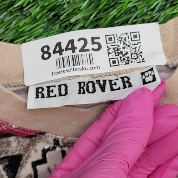 Vintage 80s Tribal Aztec Crop-Top Shirt Womens Medium 19x21 - Picture 8 of 10